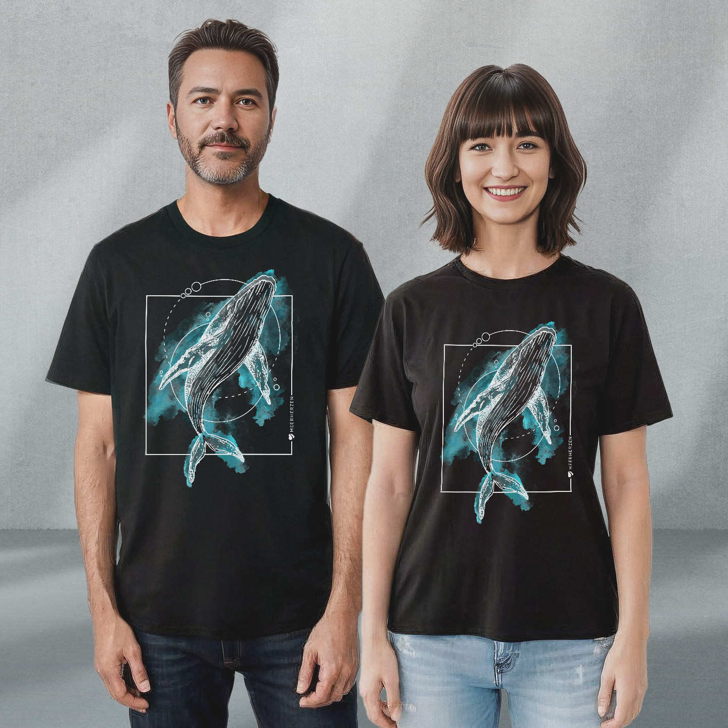 Aquarell Buckelwal II - Organic Shirt