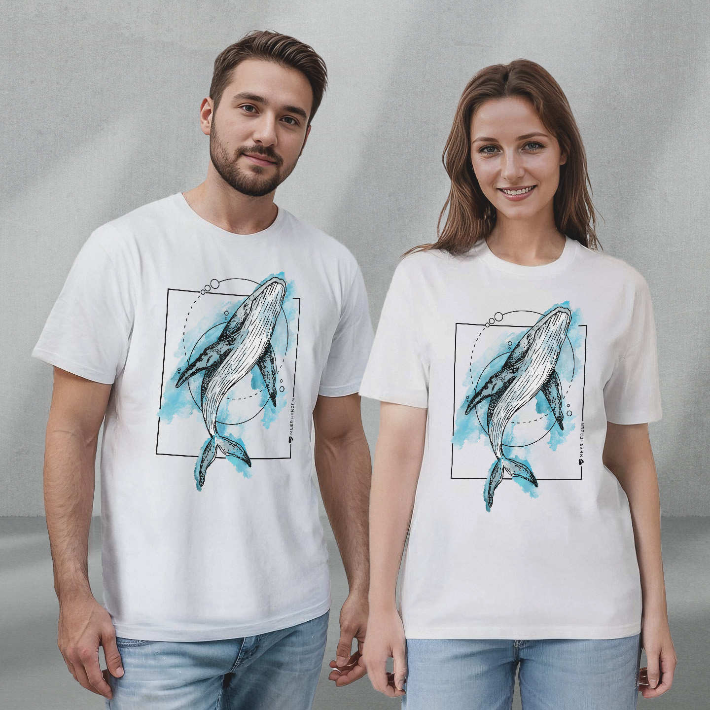 Aquarell Buckelwal I - Organic Shirt