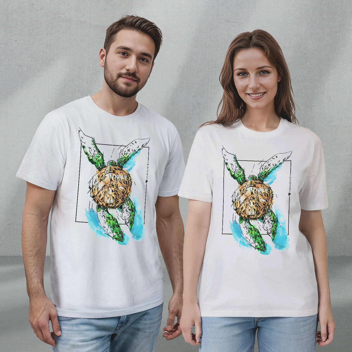 Aquarell Schildkröte I - Organic Shirt