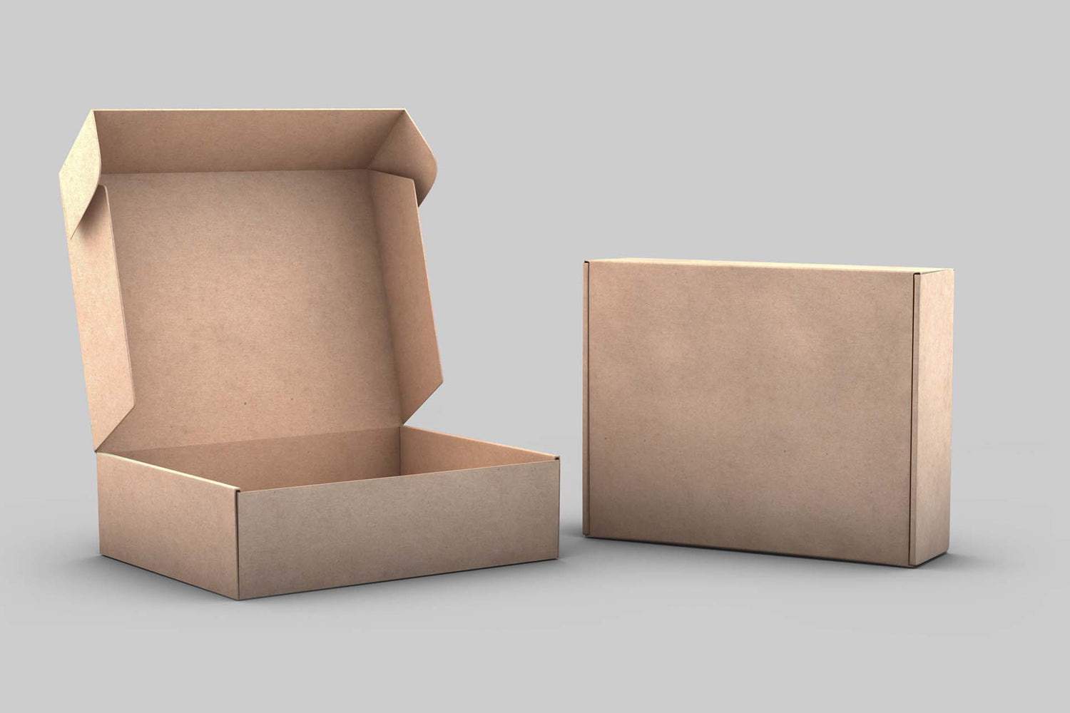 Produktfoto einer geöffneten und einer geschlossenen Kartonverpackung.