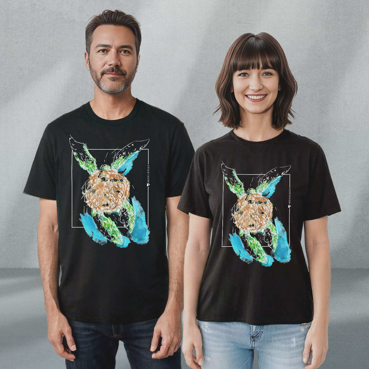 Aquarell Schildkröte II - Organic Shirt