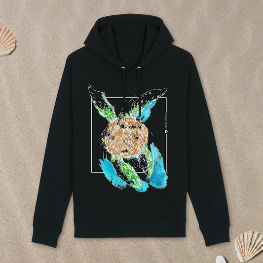 Aquarell Schildkröte II - Organic Fashion Hoodie