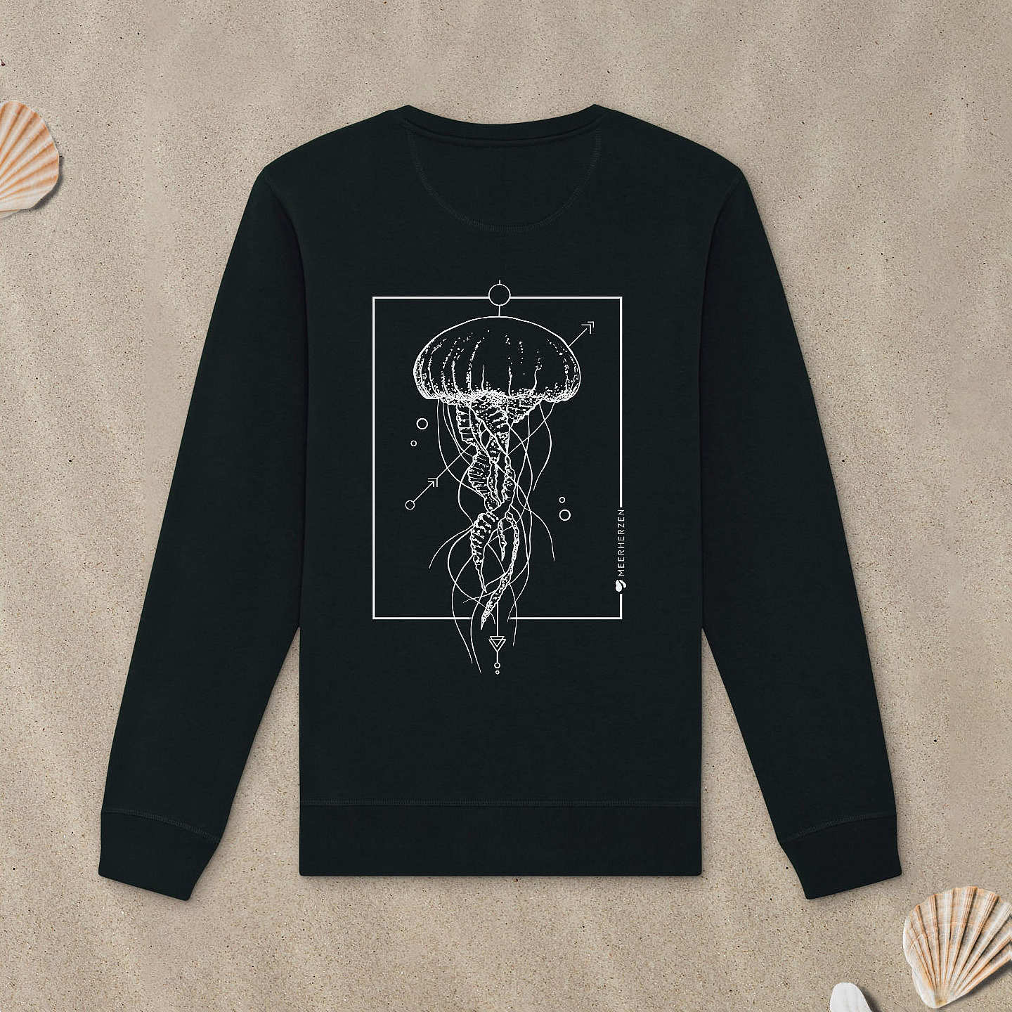 Zeichnung Qualle III - Organic Sweatshirt